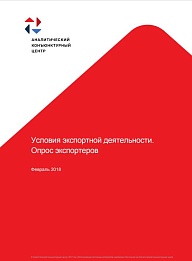 Условия экспортной деятельности. Опрос экспортёров