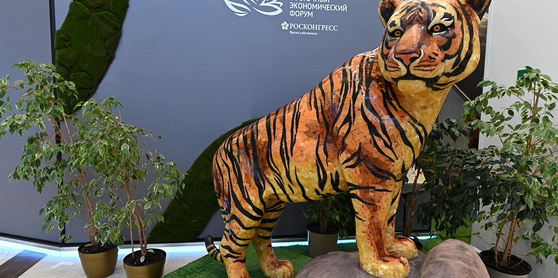 Ростех представит на площадке Тигриного форума скульптуру амурского тигра из янтаря