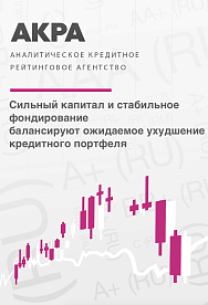 Сильный капитал и стабильное фондирование балансируют ожидаемое ухудшение кредитного портфеля