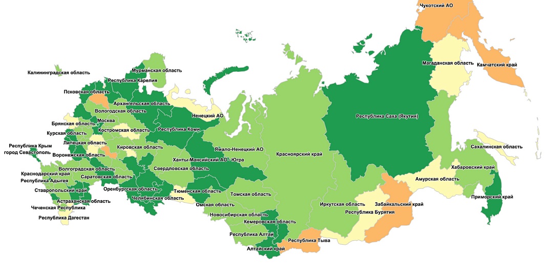 Карты экономического здоровья регионов будут представлены на Российском инвестиционном форуме