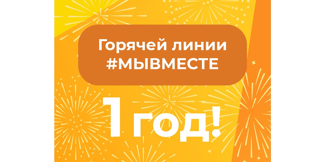 ГОРЯЧАЯ ЛИНИЯ #МЫВМЕСТЕ: исполняется один год самой масштабной акции добра России