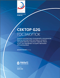 Сектор G2G закупок. Анализ контрактных отношений и результатов работы контрактной системы в сегменте государственных закупок товаров, работ, услуг, поставляемых государственными организациями.